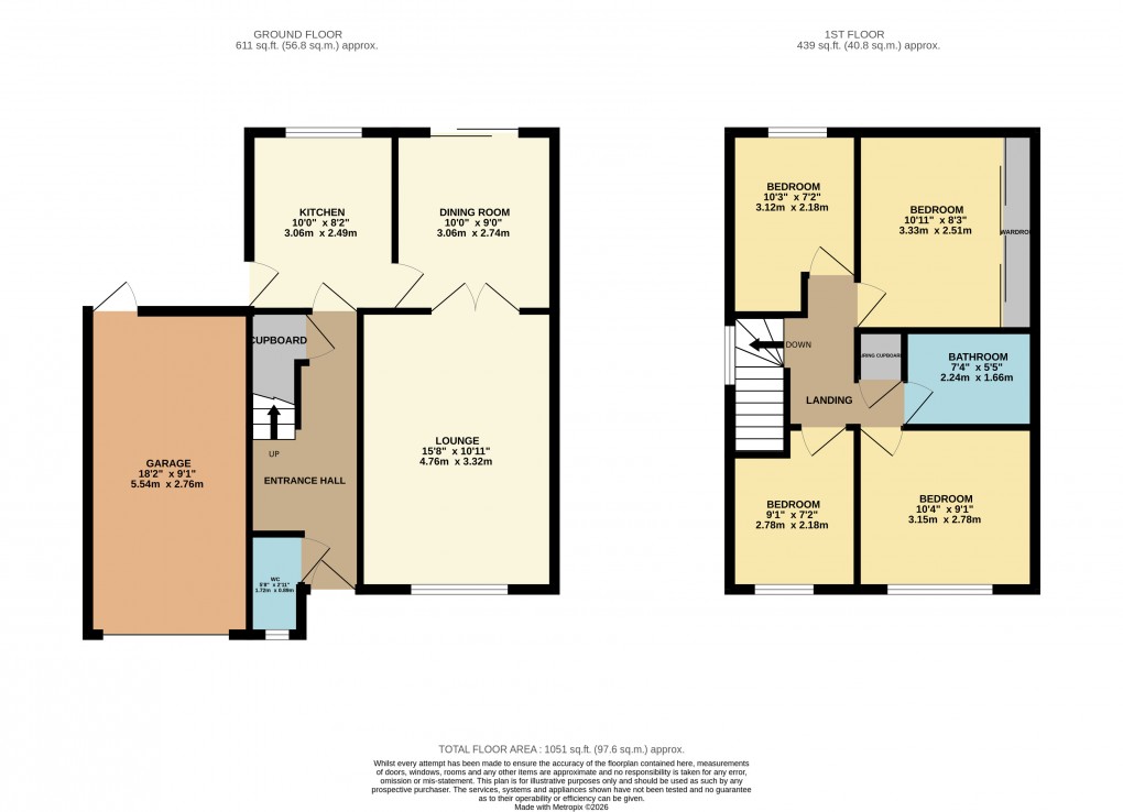 Floorplan for Luton, Bedfordshire