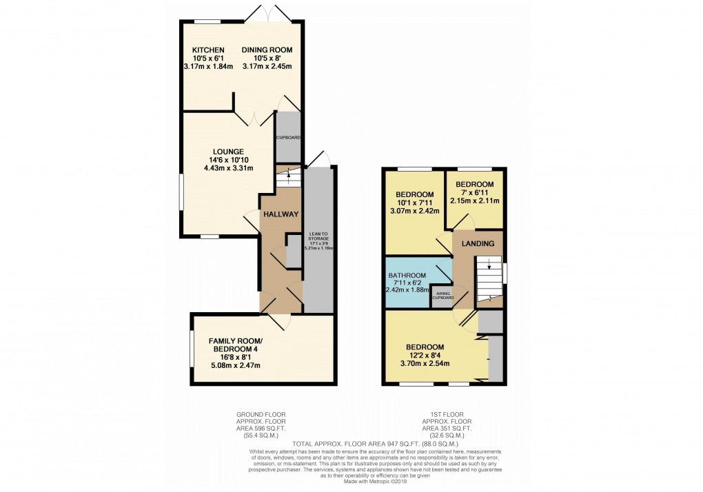 Floorplan for Houghton Regis, Dunstable, Bedfordshire