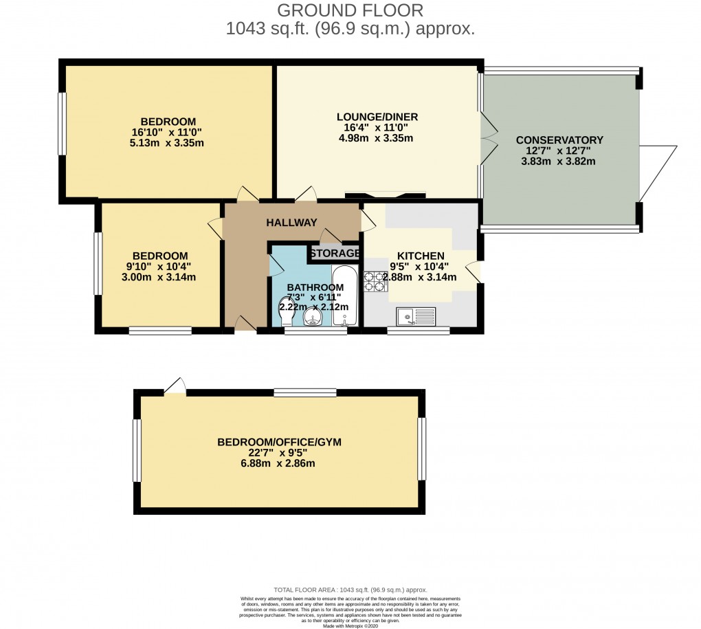 Floorplan for Aspley Guise, Bedfordshire