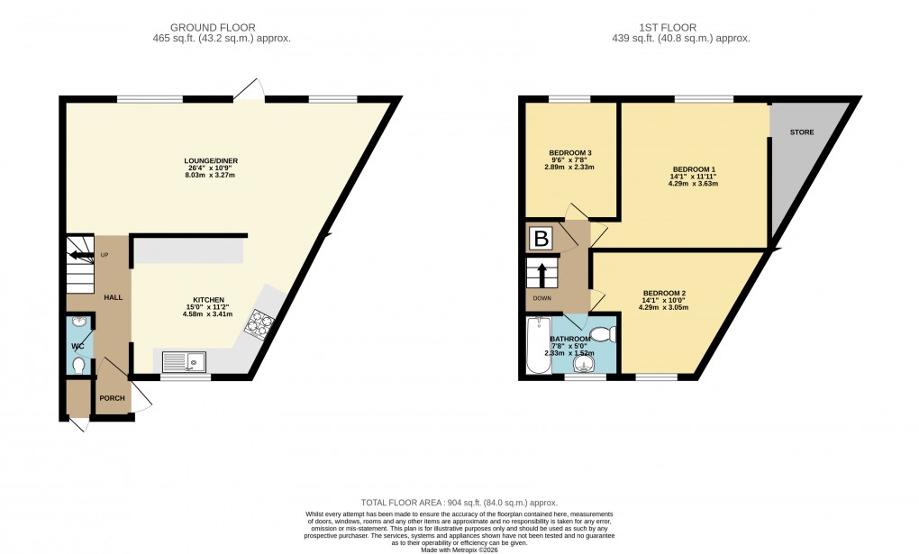 Floorplan for Stantonbury, Milton Keynes, Buckinghamshire
