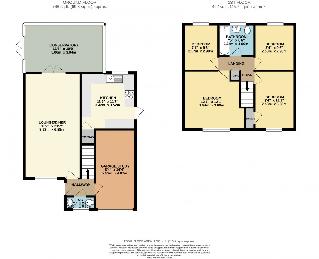 Floorplan for Neath Hill, Buckinghamshire