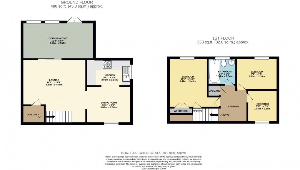 Floorplan for Walnut Tree, Buckinghamshire