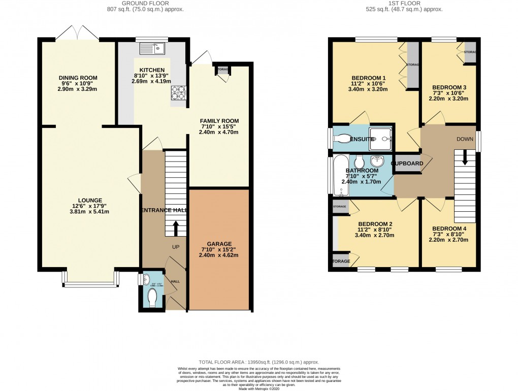 Floorplan for Heelands, Milton Keynes, Buckinghamshire