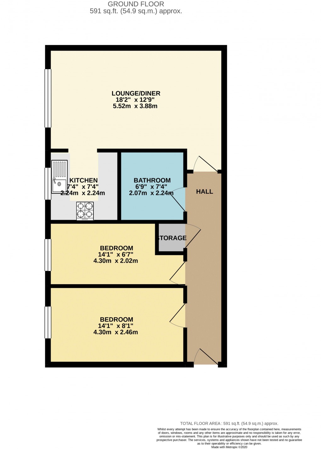 Floorplan for Netherfield, Buckinghamshire