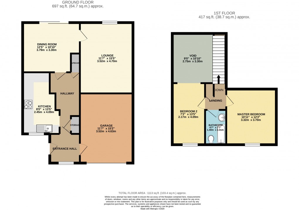 Floorplan for Downs Barn, Buckinghamshire, Milton Keynes