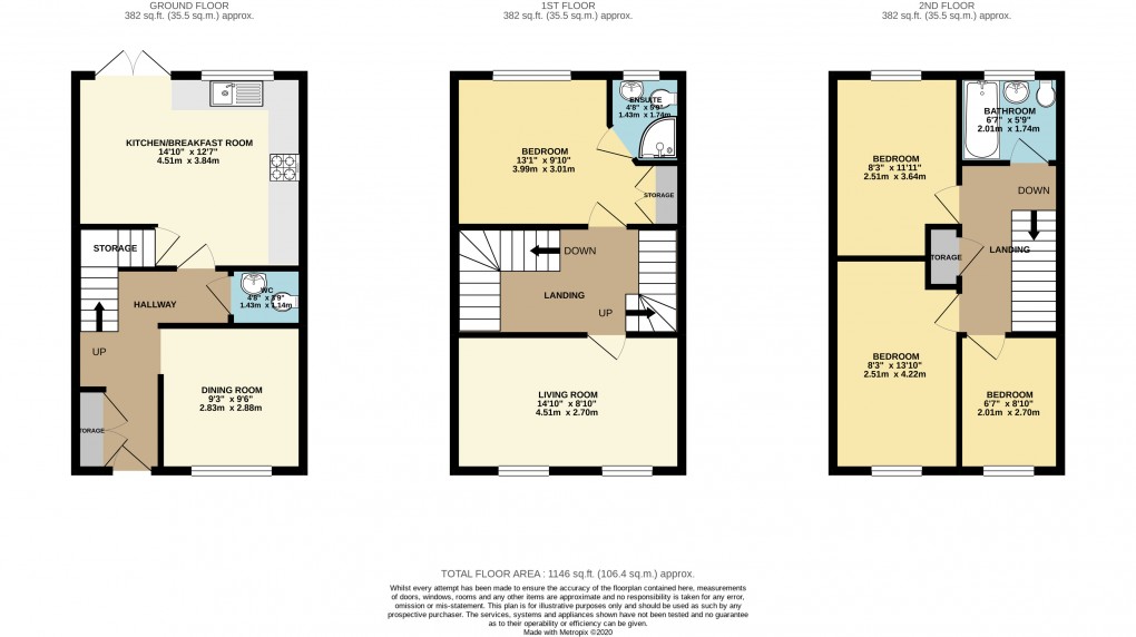 Floorplan for Oxley Park, Buckinghamshire, Milton Keynes