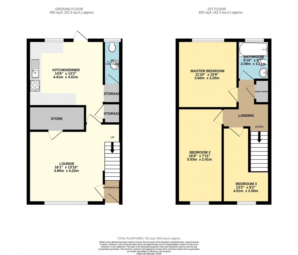 Floorplan for Netherfield, Buckinghamshire
