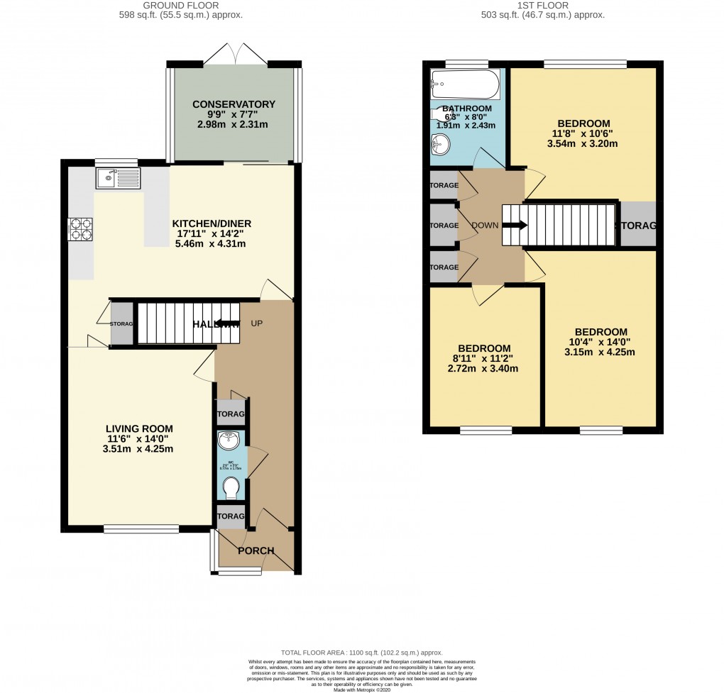 Floorplan for Downs Barn, Milton Keynes, Bucks