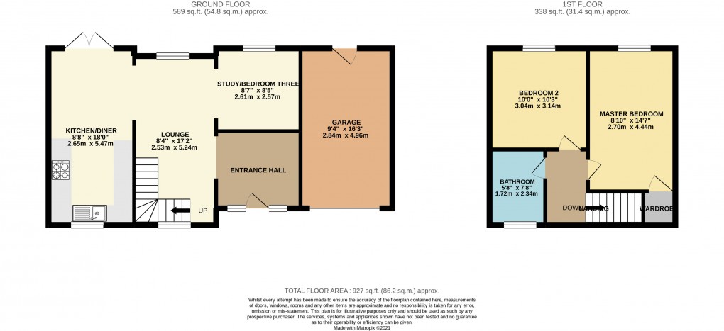 Floorplan for Willen, Milton Keynes, Buckinghamshire