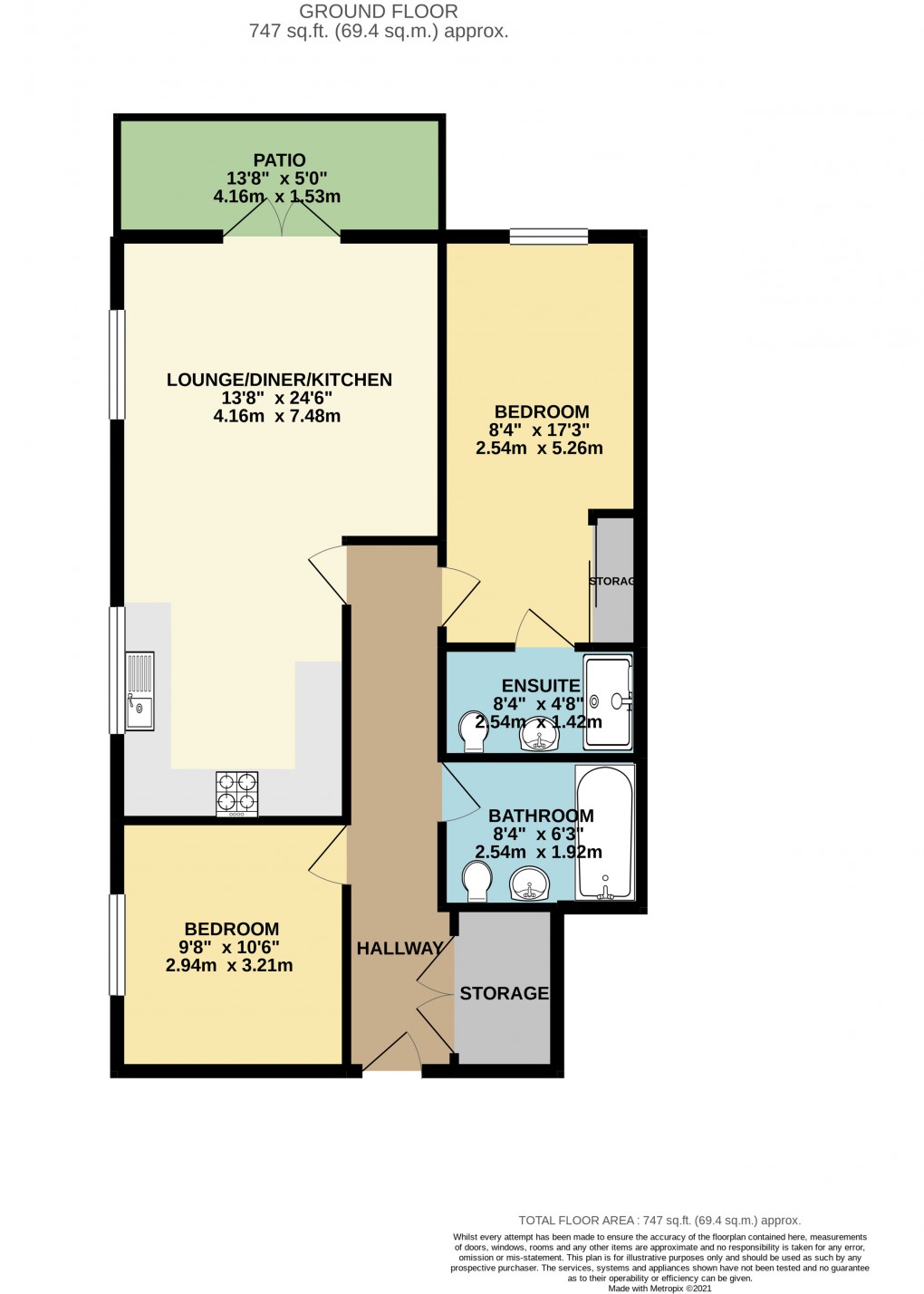 Floorplan for Oakgrove, Milton Keynes, Bucks