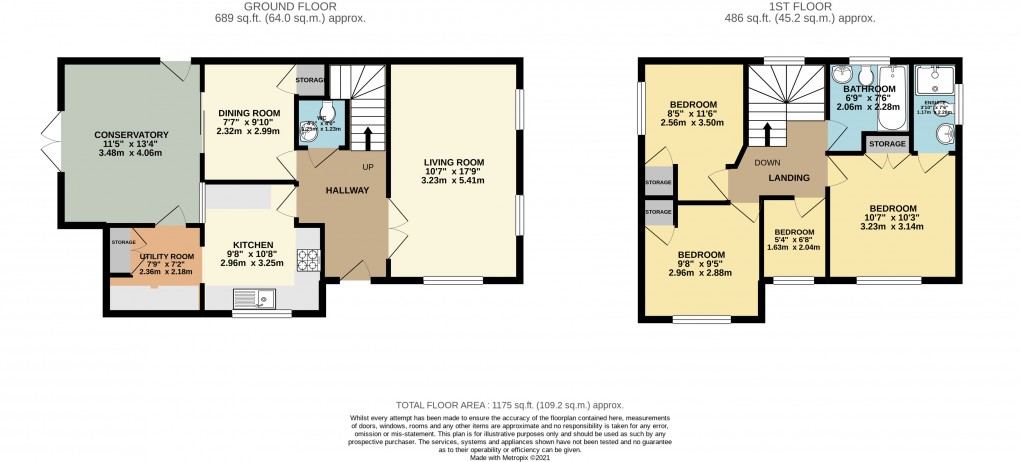 Floorplan for Shenley Brook End