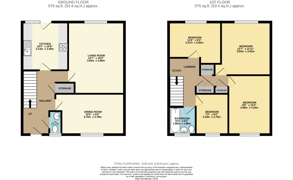 Floorplan for New Bradwell, Milton Keynes, Buckinghamshire