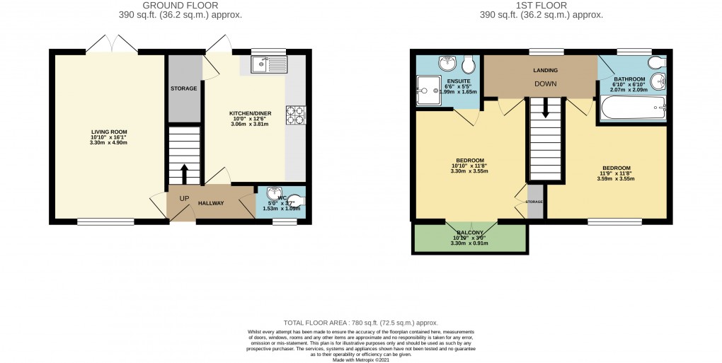 Floorplan for Oakgrove, Milton Keynes, Buckinghamshire