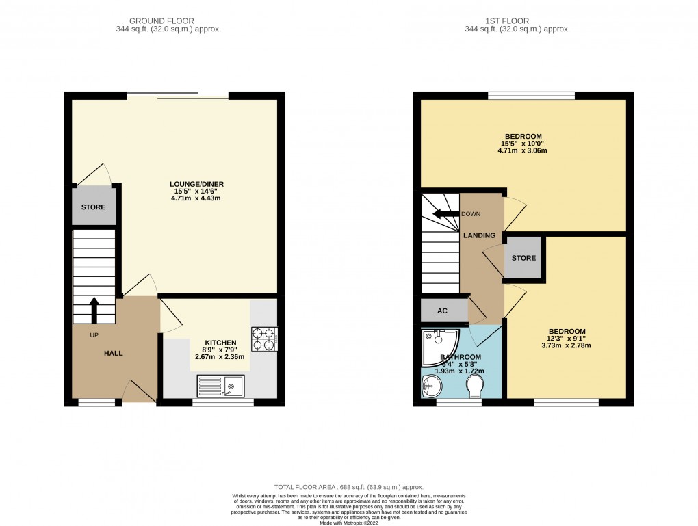 Floorplan for Walnut Tree, Milton Keynes, Buckinghamshire