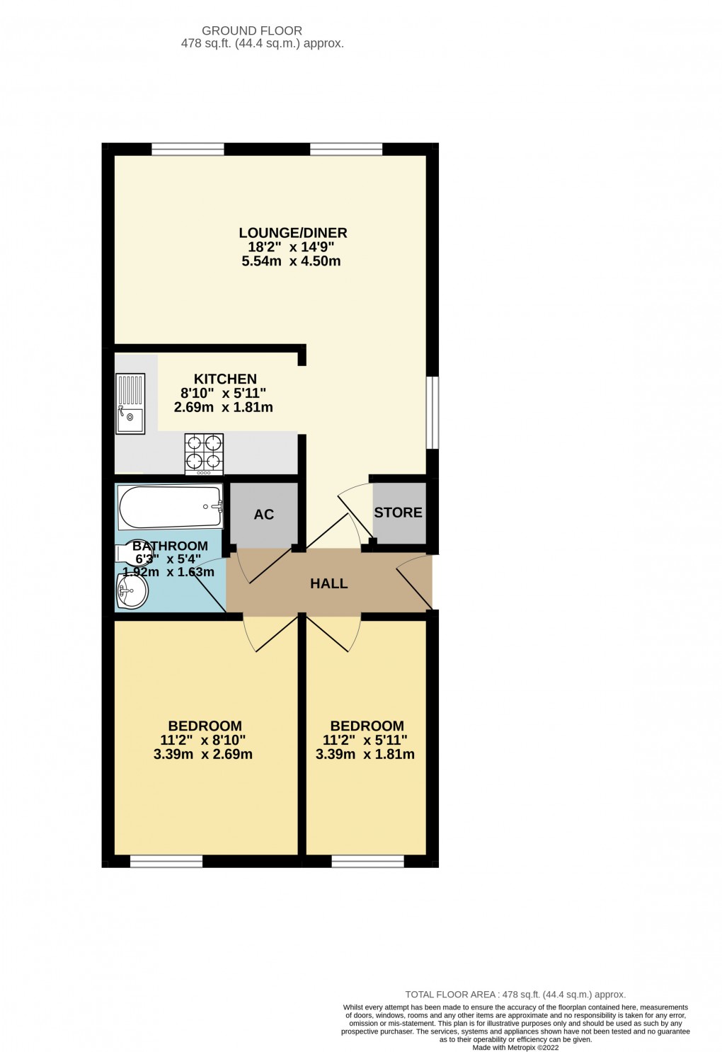 Floorplan for Walnut Tree, Milton Keynes, Buckinghamshire