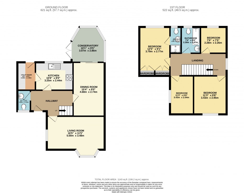 Floorplan for Oldbrook, Milton Keynes, Buckinghamshire