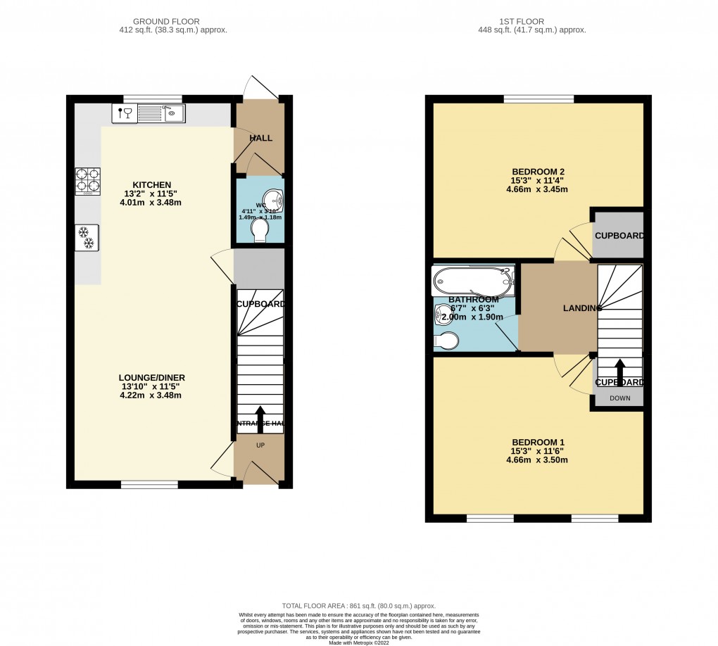 Floorplan for Brooklands, Milton Keynes, Buckinghamshire