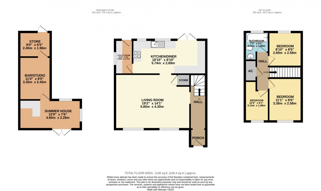 Floorplan for Crownhill, Milton Keynes, Buckinghamshire