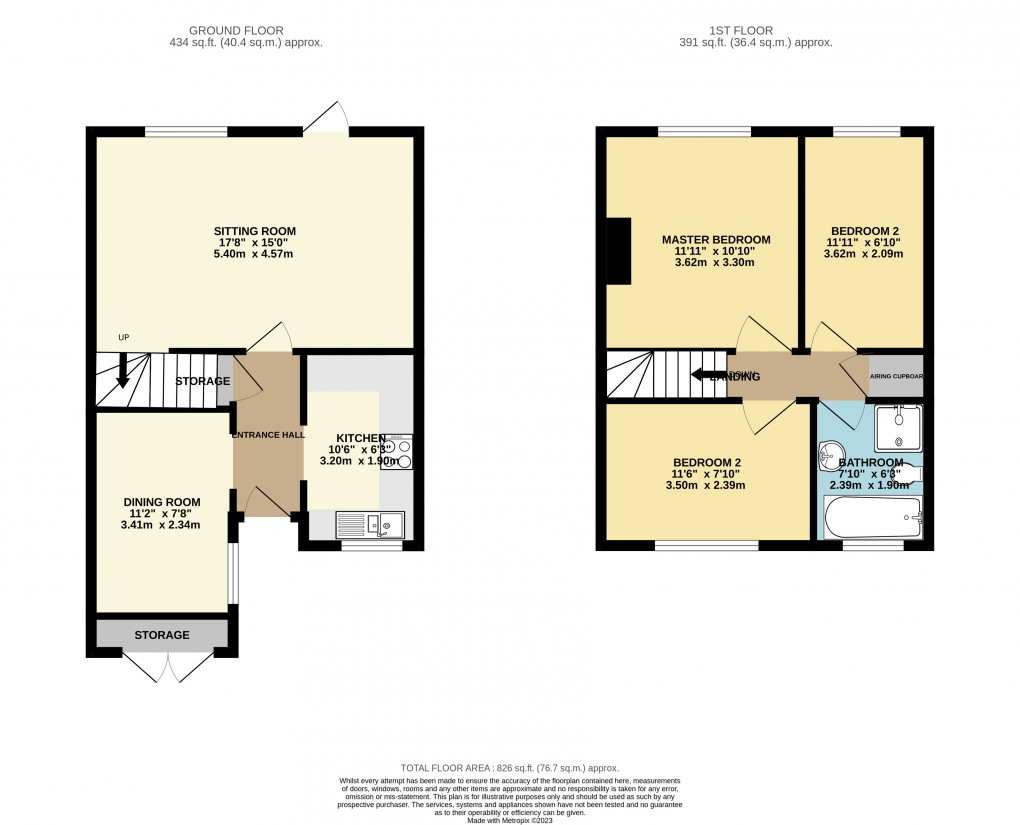 Floorplan for North Crawley, Newport Pagnell, Buckinghamshire