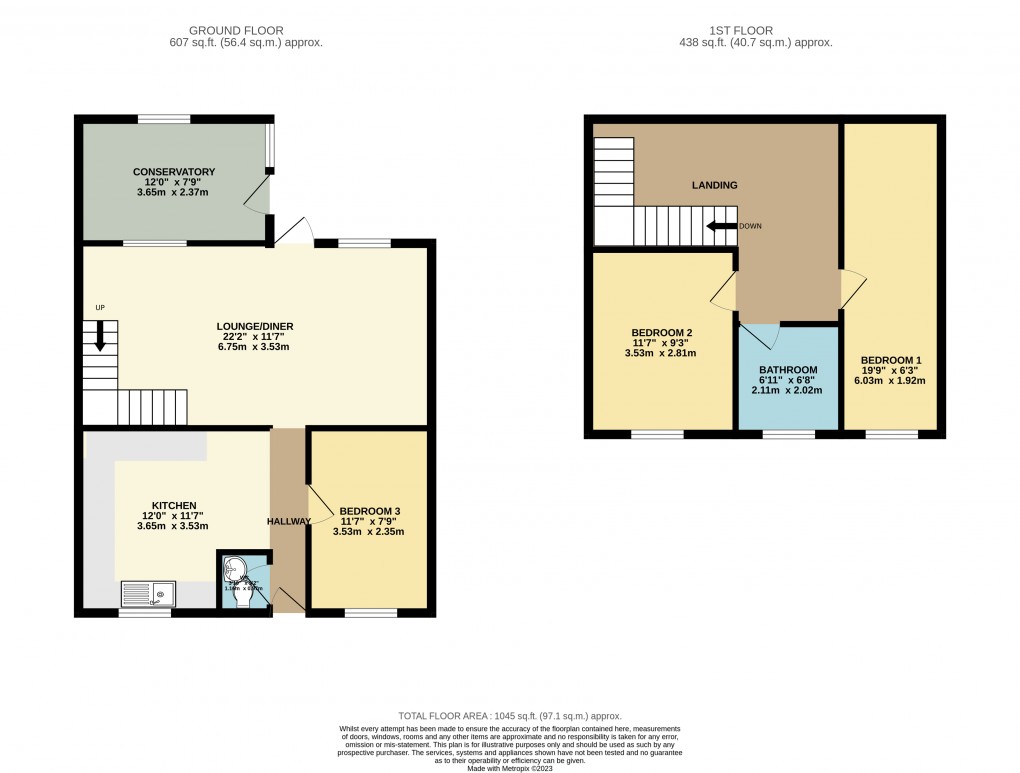 Floorplan for Bradville, Milton Keynes, Buckinghamshire