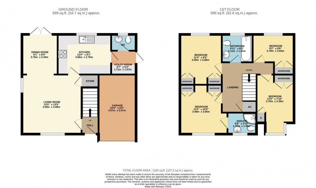 Floorplan for Bradville, Milton Keynes, Buckinghamshire