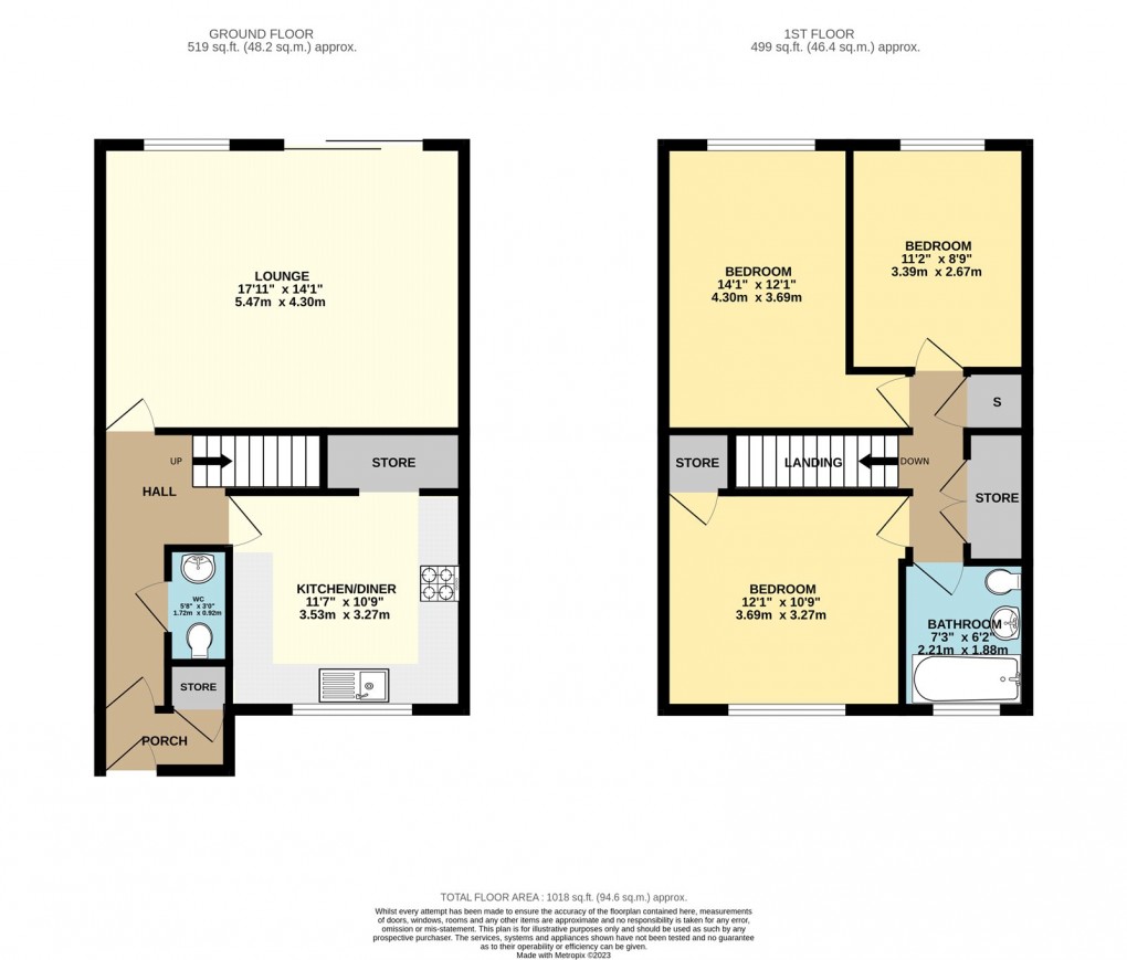 Floorplan for Downs Barn, Milton Keynes, Buckinghamshire