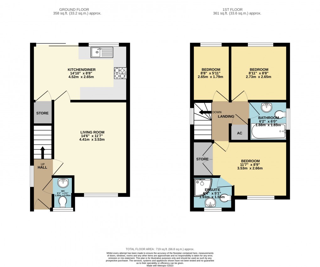 Floorplan for Monkston, Milton Keynes, Buckinghamshire