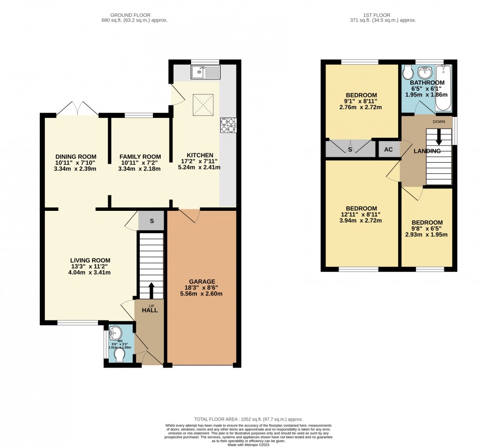 Floorplan for Walnut Tree, Milton Keynes, Buckinghamshire