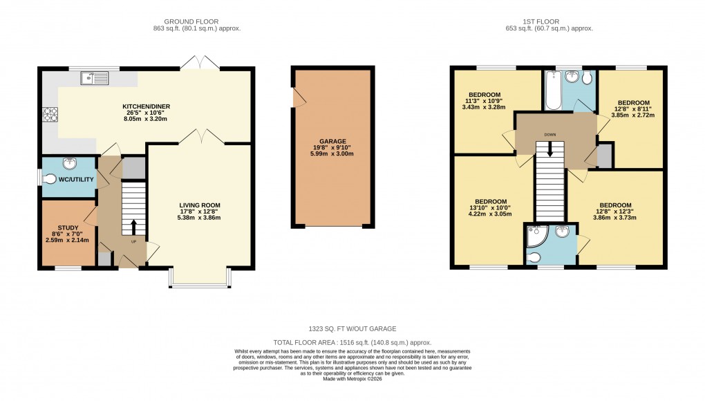 Floorplan for Glebe Farm, Milton Keynes, Buckinghamshire