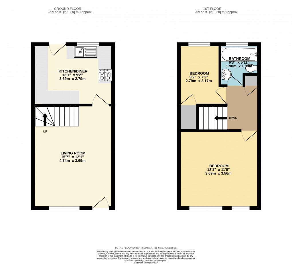 Floorplan for Downs Barn, Milton Keynes, Buckinghamshire