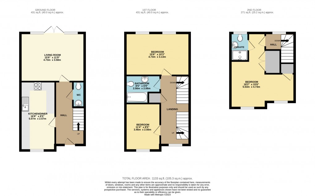 Floorplan for Ashland, Milton Keynes, Buckinghamshire