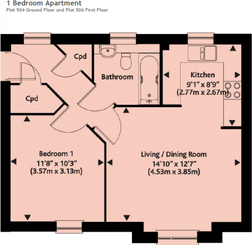 Floorplan for Brooklands, Milton Keynes, Buckinghamshire