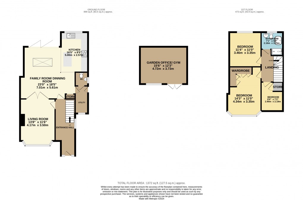 Floorplan for Stopsley, Luton, Bedfordshire