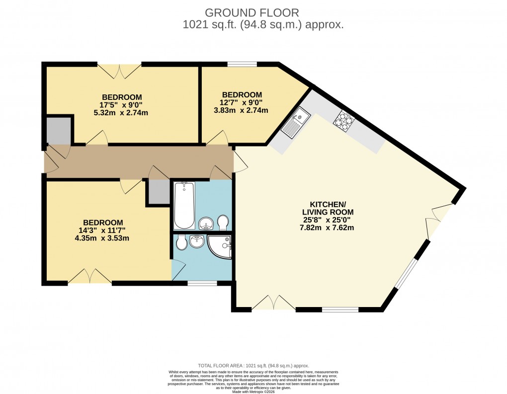 Floorplan for Broughton, Milton Keynes, Buckinghamshire