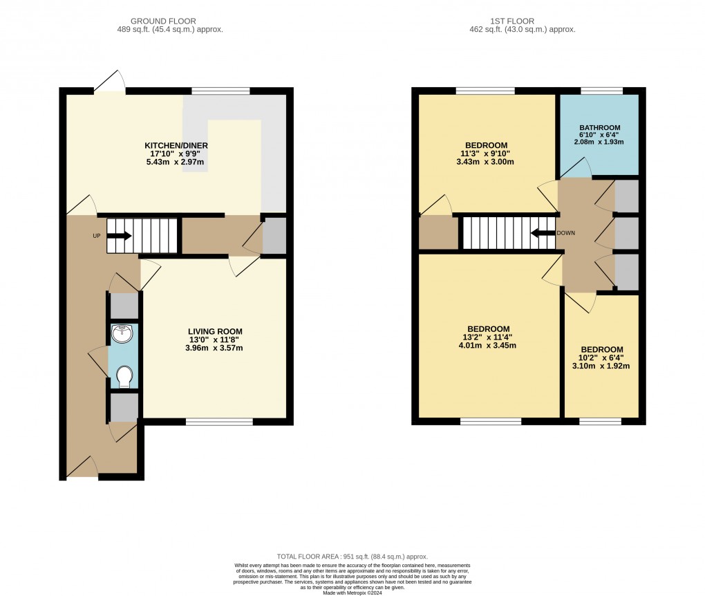 Floorplan for Springfield, Milton Keynes, Buckinghamshire