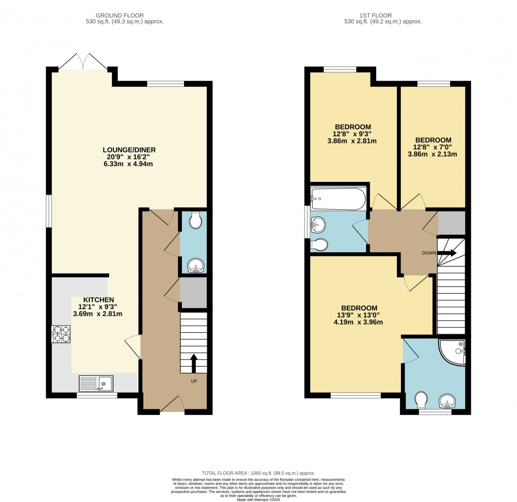 Floorplan for Bradville, Milton Keynes, Buckinghamshire