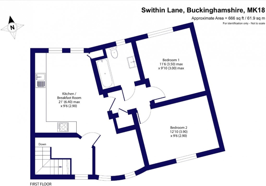Floorplan for Buckingham, Buckinghamshire