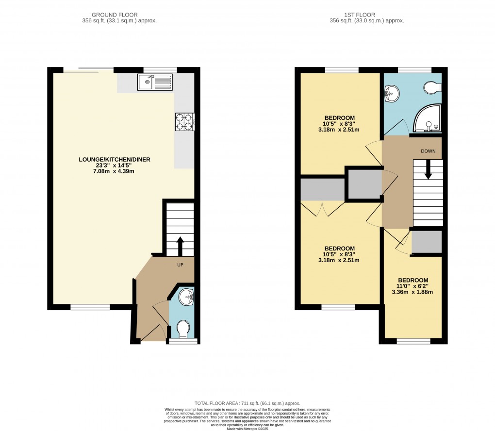 Floorplan for Oldbrook, Milton Keynes, Buckinghamshire