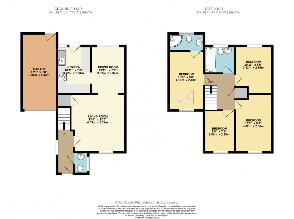 Floorplan for Walnut Tree, Miton Keynes, Bucks