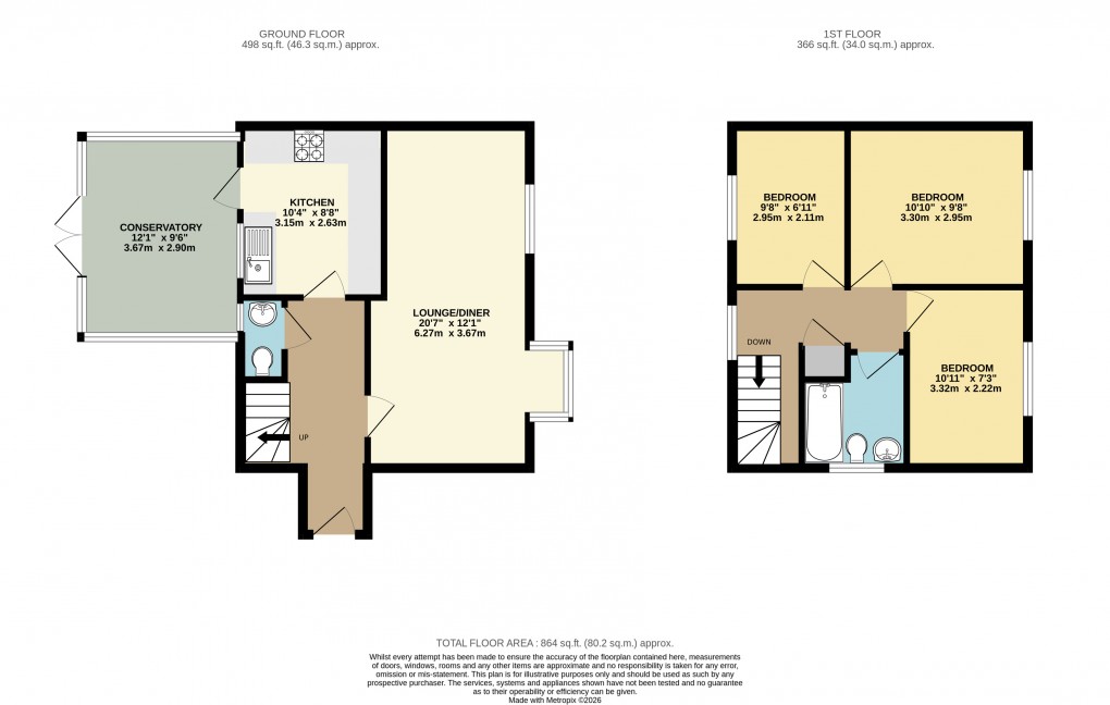 Floorplan for Crownhill, Milton Keynes, Buckinghamshire