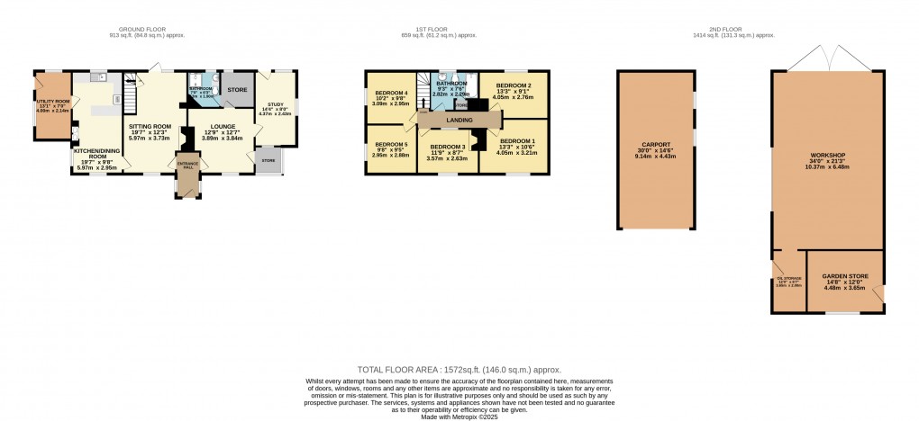 Floorplan for Moulsoe, Newport Pagnell, Buckinghamshire