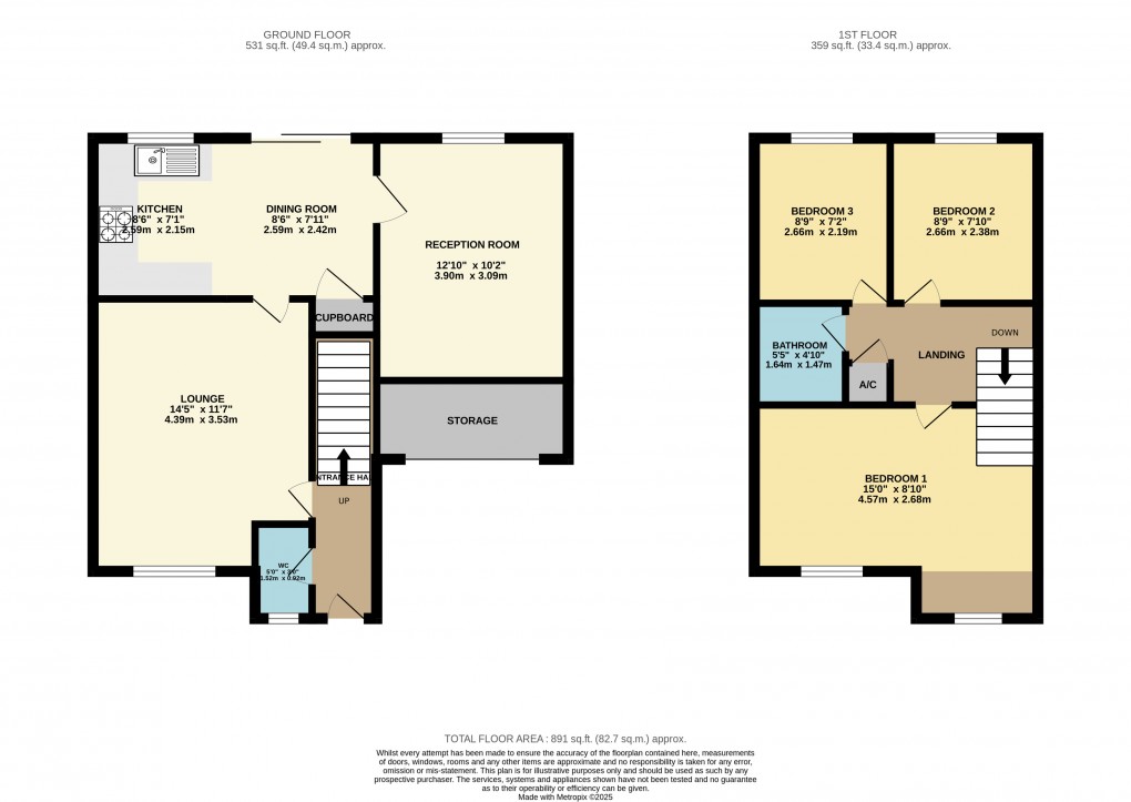 Floorplan for Monkston, Milton Keynes, Buckinghamshire