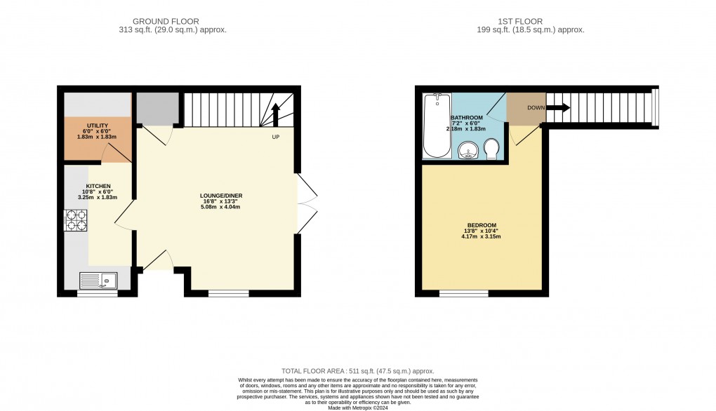 Floorplan for Walnut Tree, Milton Keynes, Buckinghamshire