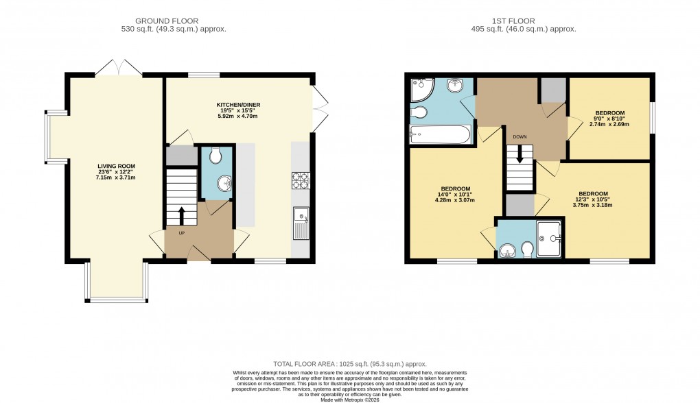 Floorplan for Whitehouse, Milton Keynes, Buckinghamshrie