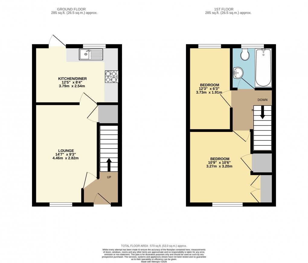 Floorplan for Shenley Brook End