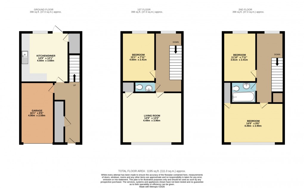 Floorplan for Netherfield, Milton Keynes, Bucks