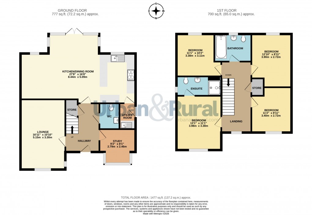 Floorplan for The Grange At Roxton, School Lane, Roxton
