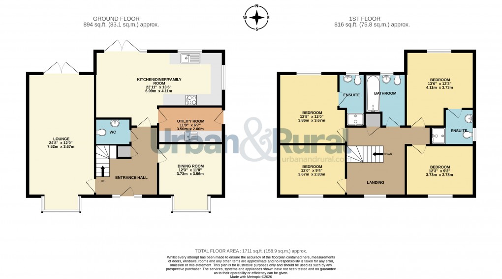 Floorplan for The Grange At Roxton, School Lane, Roxton