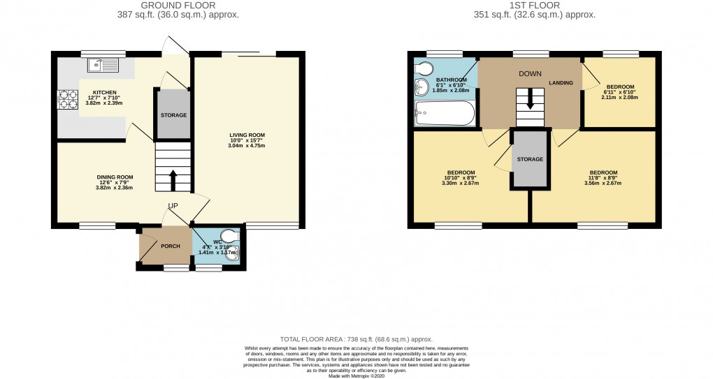 Floorplan for Shenley Brook End