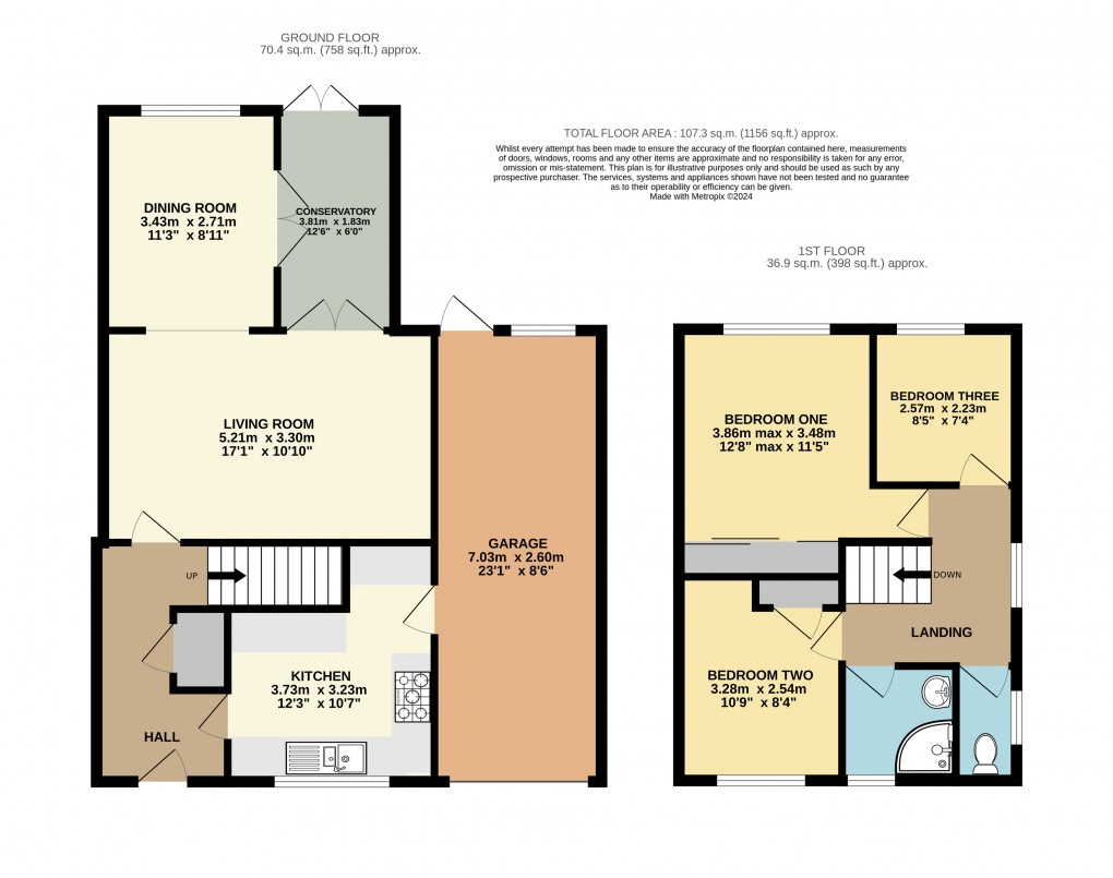 Floorplan for Bletchley, Milton Keynes